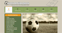 Desktop Screenshot of lahistoriadelfutbolcanario.com