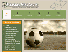 Tablet Screenshot of lahistoriadelfutbolcanario.com